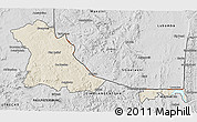 Shaded Relief 3D Map of PIET RETIEF (O), desaturated