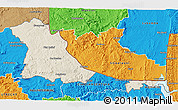 Shaded Relief 3D Map of PIET RETIEF (O), political outside
