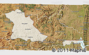 Shaded Relief 3D Map of PIET RETIEF (O), satellite outside