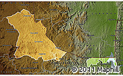Physical Map of PIET RETIEF (O), darken