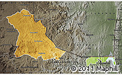 Physical Map of PIET RETIEF (O), darken, semi-desaturated