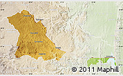 Physical Map of PIET RETIEF (O), lighten