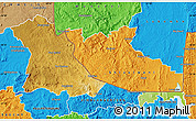 Physical Map of PIET RETIEF (O), political outside