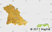 Physical Map of PIET RETIEF (O), single color outside