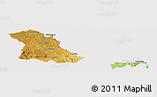 Physical Panoramic Map of PIET RETIEF (O), cropped outside