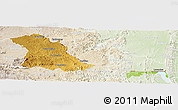 Physical Panoramic Map of PIET RETIEF (O), lighten