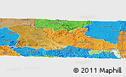 Physical Panoramic Map of PIET RETIEF (O), political outside