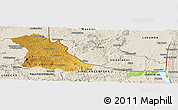 Physical Panoramic Map of PIET RETIEF (O), shaded relief outside