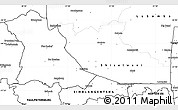 Blank Simple Map of PIET RETIEF (O)