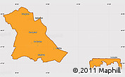 Political Simple Map of PIET RETIEF (O), cropped outside