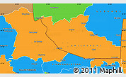 Political Simple Map of PIET RETIEF (O)