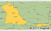 Savanna Style Simple Map of PIET RETIEF (O)
