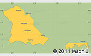 Savanna Style Simple Map of PIET RETIEF (O), single color outside