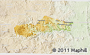 Physical 3D Map of SIMDLANGENTSHA, lighten