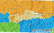 Physical 3D Map of SIMDLANGENTSHA, political outside
