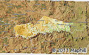 Physical 3D Map of SIMDLANGENTSHA, satellite outside
