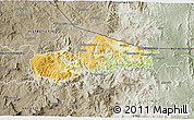 Physical 3D Map of SIMDLANGENTSHA, semi-desaturated