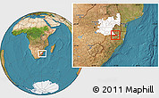 Satellite Location Map of SIMDLANGENTSHA, highlighted parent region