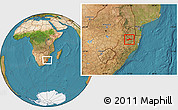 Satellite Location Map of SIMDLANGENTSHA