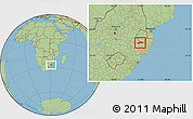 Savanna Style Location Map of SIMDLANGENTSHA