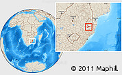 Shaded Relief Location Map of SIMDLANGENTSHA