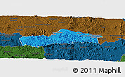 Political Panoramic Map of SIMDLANGENTSHA, darken
