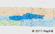 Political Panoramic Map of SIMDLANGENTSHA, lighten