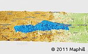 Political Panoramic Map of SIMDLANGENTSHA, physical outside