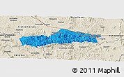 Political Panoramic Map of SIMDLANGENTSHA, shaded relief outside