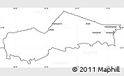 Blank Simple Map of SIMDLANGENTSHA, cropped outside
