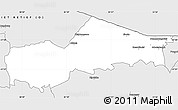 Silver Style Simple Map of SIMDLANGENTSHA