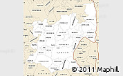 Classic Style Simple Map of Mpumalanga