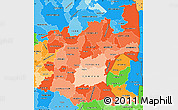 Political Shades Simple Map of Mpumalanga