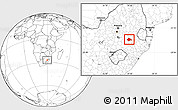 Blank Location Map of VOLKSRUST