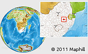 Physical Location Map of VOLKSRUST, highlighted country