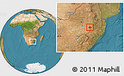 Satellite Location Map of VOLKSRUST