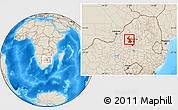 Shaded Relief Location Map of BRITS