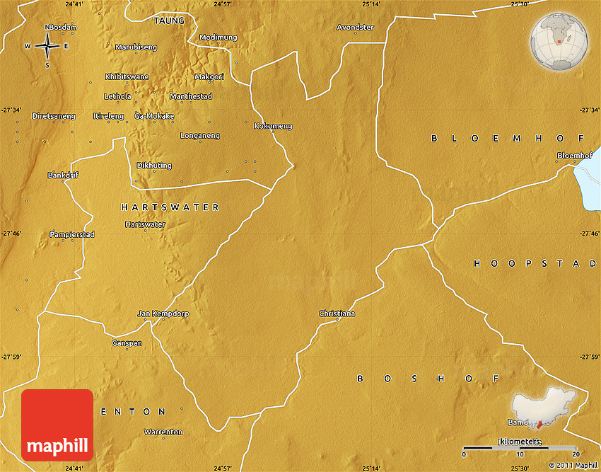 Physical Map of CHRISTIANA