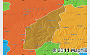 Physical Map of COLIGNY, political outside