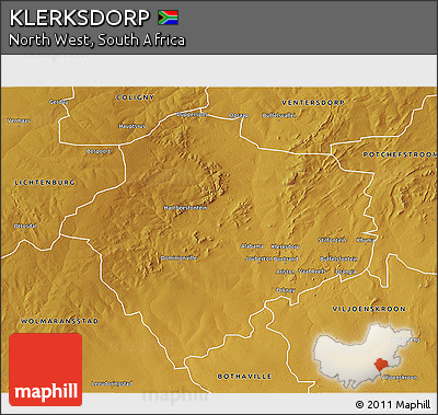 Physical 3D Map of KLERKSDORP