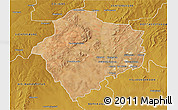 Satellite 3D Map of KLERKSDORP, physical outside