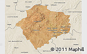 Satellite 3D Map of KLERKSDORP, shaded relief outside