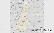 Shaded Relief Map of LEHURUTSHE, desaturated
