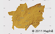 Physical Map of POTCHEFSTROOM, cropped outside