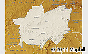 Shaded Relief Map of POTCHEFSTROOM, physical outside