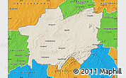 Shaded Relief Map of POTCHEFSTROOM, political outside