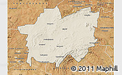Shaded Relief Map of POTCHEFSTROOM, satellite outside