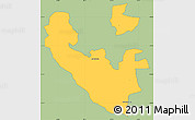 Savanna Style Simple Map of RUSTENBURG, single color outside