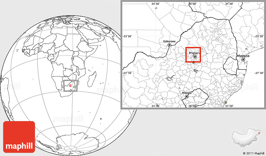 Blank Location Map of SOSHANGUVE
