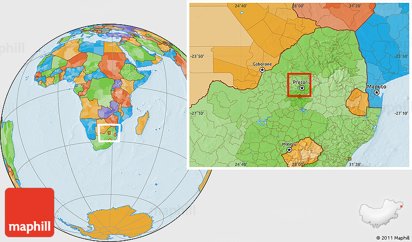 Political Location Map of SOSHANGUVE